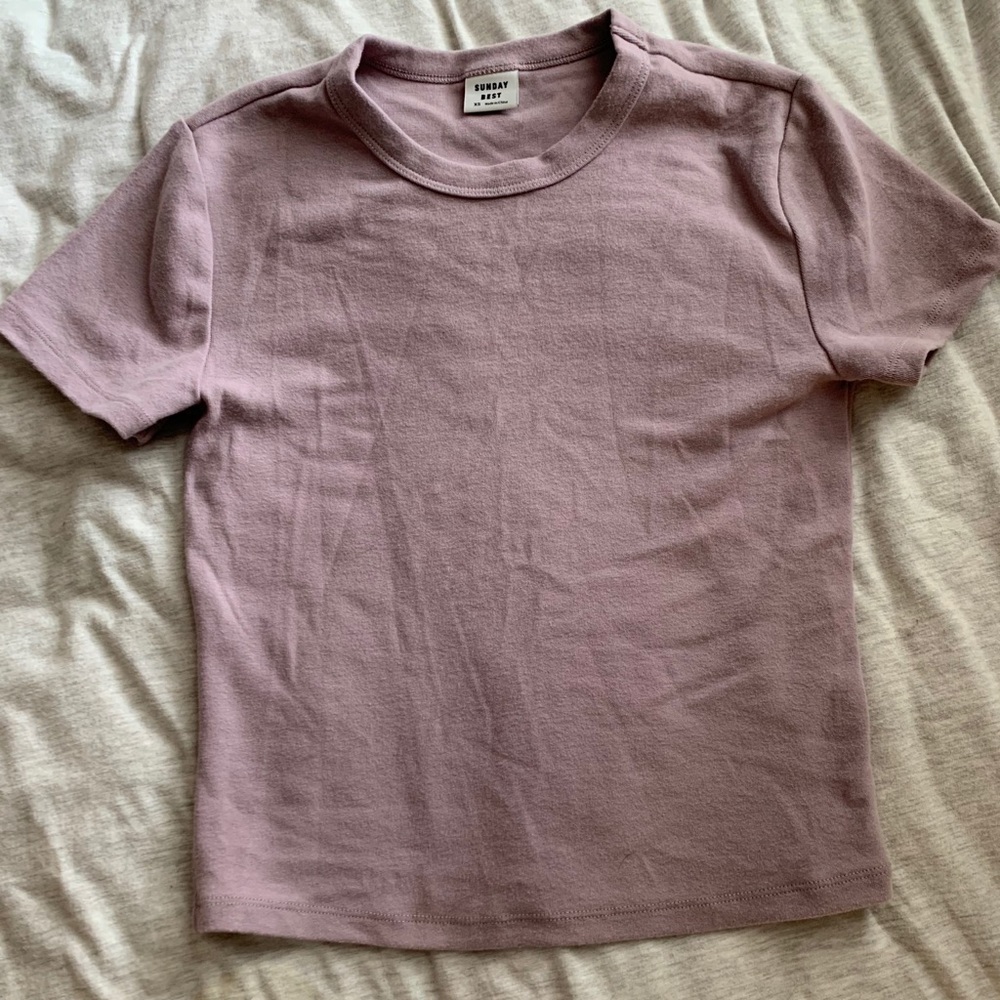 lavender aritzia baby tee